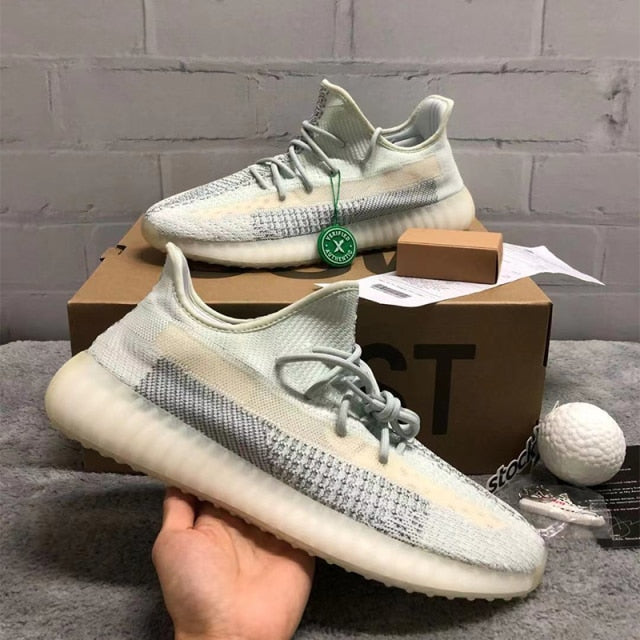 Zapatillas Yeezzzy 350 V2 Men Women Running Shoes Tail light 3M Static Reflective Black white Zebra Sport shoes Top Quality
