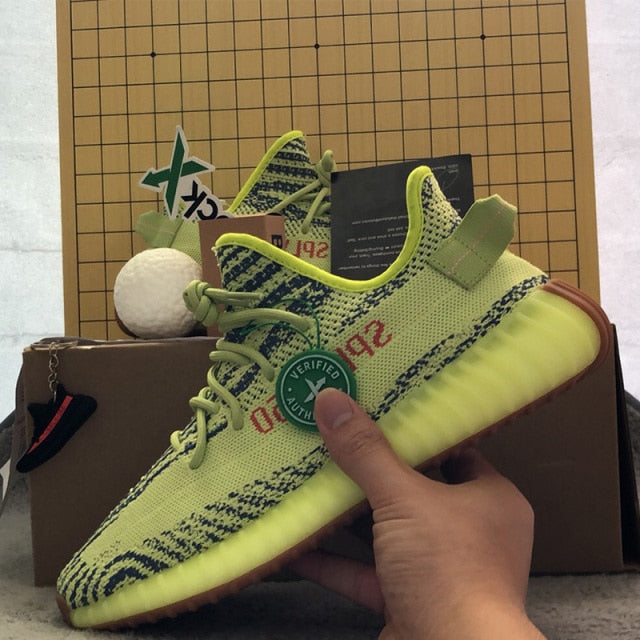 Zapatillas Yeezzzy 350 V2 Men Women Running Shoes Tail light 3M Static Reflective Black white Zebra Sport shoes Top Quality