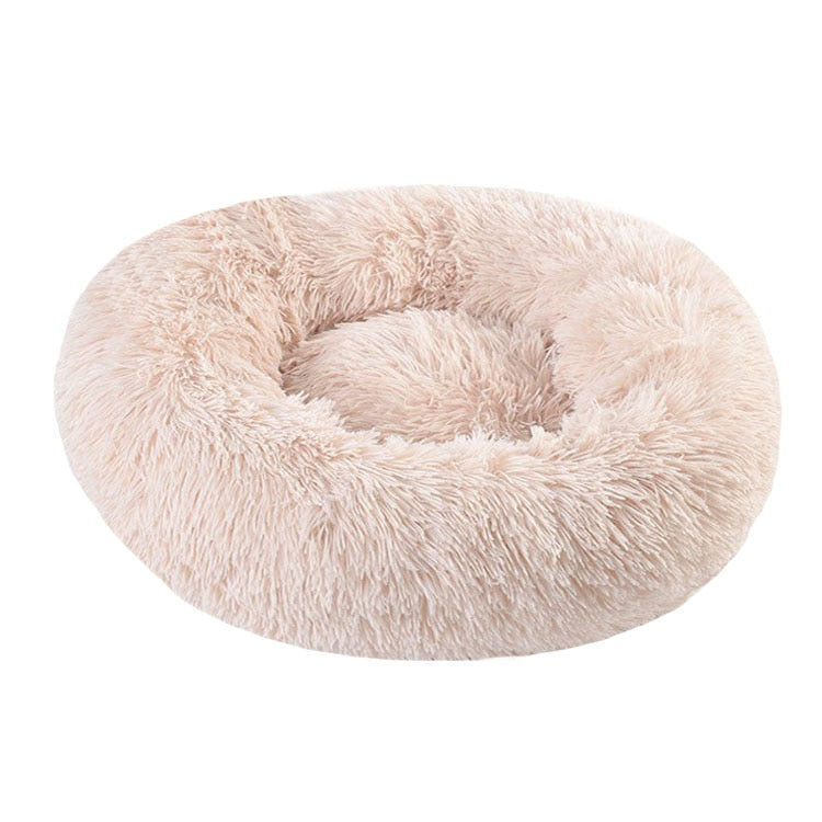 Calming Comfy Dog Bed Round Pet Lounger Cushion For Large Dogs Cat Winter Dog Kennel Christmas Puppy Mat