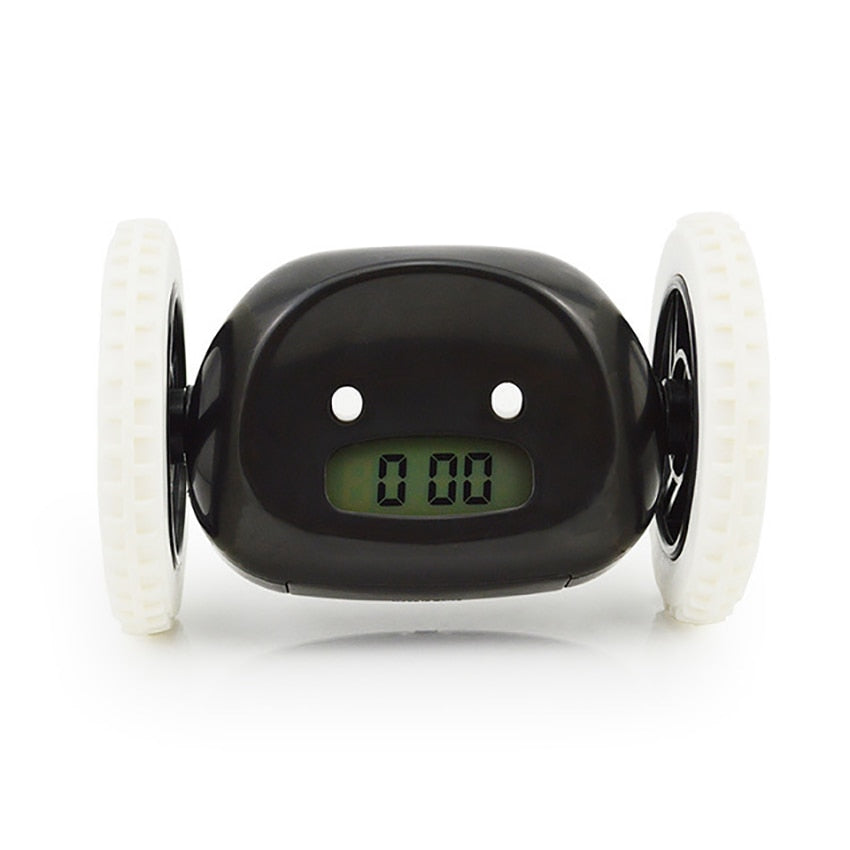 Wheels Alarm Clock with Backlit Extra Loud for Heavy Sleeper Adult or Kid Bedroom, Funny, Rolling, Run-away, Moving, Jumping