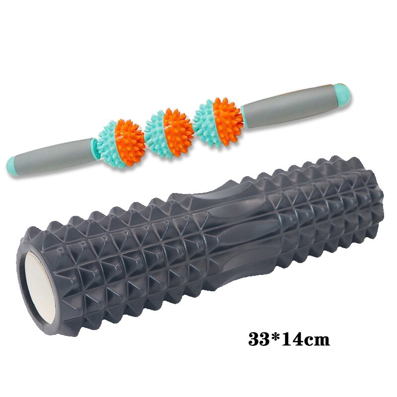 Yoga Column Fitness Pilates Yoga Foam blocks Train Gym muscle relax Massage Roller Grid Trigger Point Therapy Physio Exercise