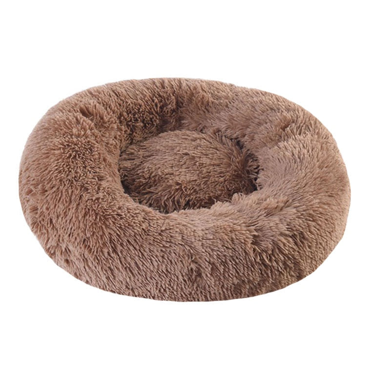 Calming Comfy Dog Bed Round Pet Lounger Cushion For Large Dogs Cat Winter Dog Kennel Christmas Puppy Mat