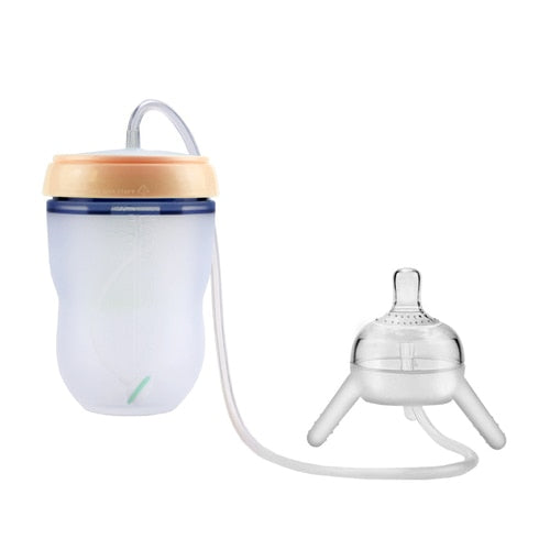 Baby Feeding Bottle Kids Cup Children Training Silicone Sippy Cute Drinking Water Straw Separation Weaning Newborn Hands-free