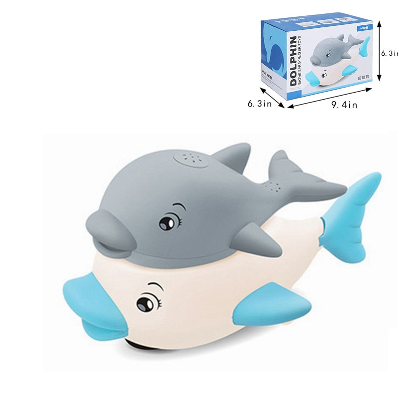 Baby Bath Toys Spray Water Shower Swim Pool Bathing Toys for Kids Electric Whale Bath Ball with Light Music LED Light Toys Gift