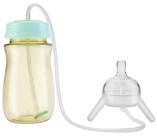 Baby Feeding Bottle Kids Cup Children Training Silicone Sippy Cute Drinking Water Straw Separation Weaning Newborn Hands-free
